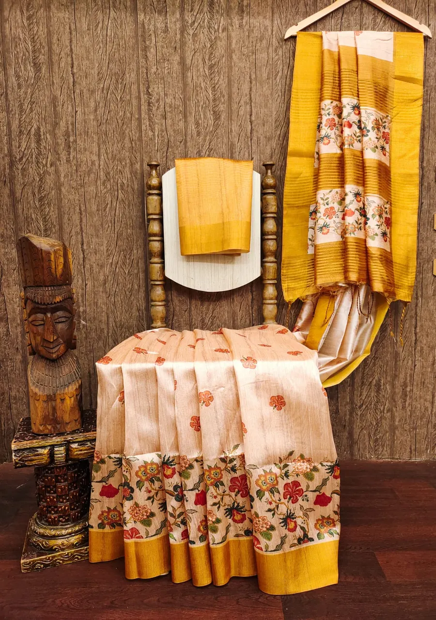 Beautiful Soft Tussar Silk Saree